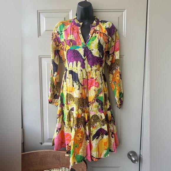 J Crew Tiered Popover Dress in Ratti
Safari Print - Picture 5 of 15